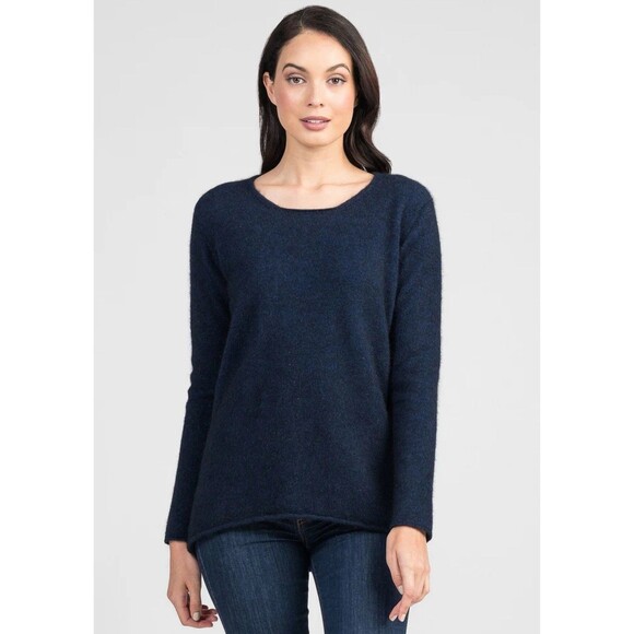 UNTOUCHED WORLD Womens Essential Sweater Zephyr Merino Wool Possum Silk - Picture 1 of 11